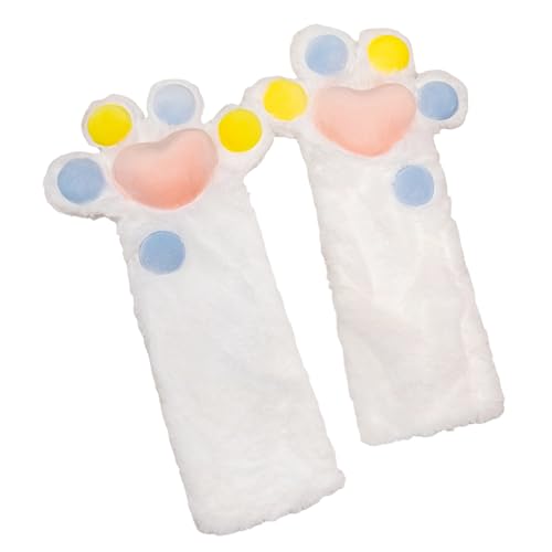 Guantes de pata de gato de felpa para invierno y disfraces de adultos
