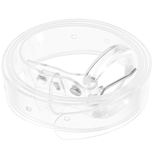 TENDYCOCO Clear Belt Women Transparent Dress Belt Jeans Belt Costume Accessory for Women Lady Girls - Round Buckle3