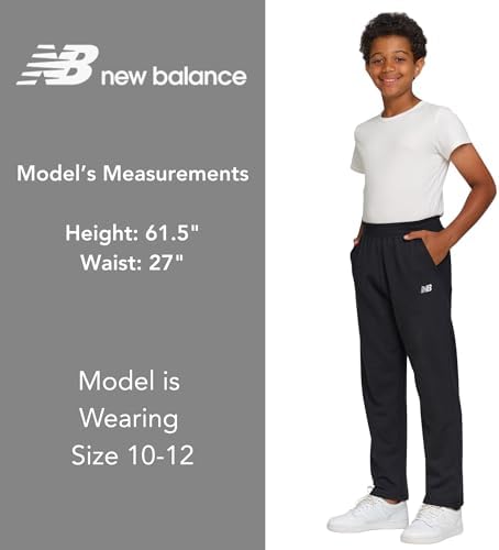 New Balance 남아용 스웨트팬츠 2팩, 오픈 바텀 액티브 조거 팬츠, 사이즈 4-20 — 사진 7