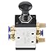 HanOaki 4R21008 Push Pull Pneumatic Valve 5 Ways 2 Positions Metal Plastic BSPT Manual Air Control with Silencer and Connectors Effective Area for Industrial Automation