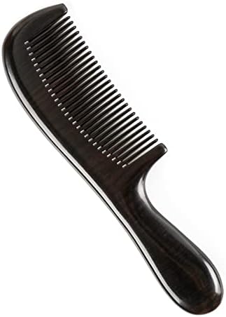 Nehzgnauh Fine Tooth Comb for Men and Women,Wooden Massage Comb Anti Static Electricity and Frizz,Detangling Styling Hair,Suitable for Fine/Thin Hair (Large, black)
