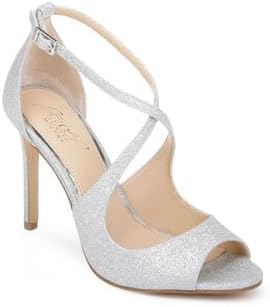 Jewel Badgley Mischka Jonna Glitter Peep Toe Pumps - Image 9