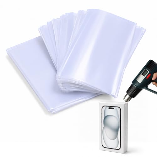 Image of WIKDAY Heat Shrink Wrap Bags 100 PCS 8x11 Inches Cellophane Bags Wrapping | Clear Plastic Soap Bags for Soap Bars Homemade Making Bath Bomb Gift Wrapping Small Item Bottles Packaging Business Use