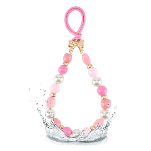 Breloque de sac Case-Mate perle rose ballet, chaîne de perles 15,2 cm pour sac à main et cabas