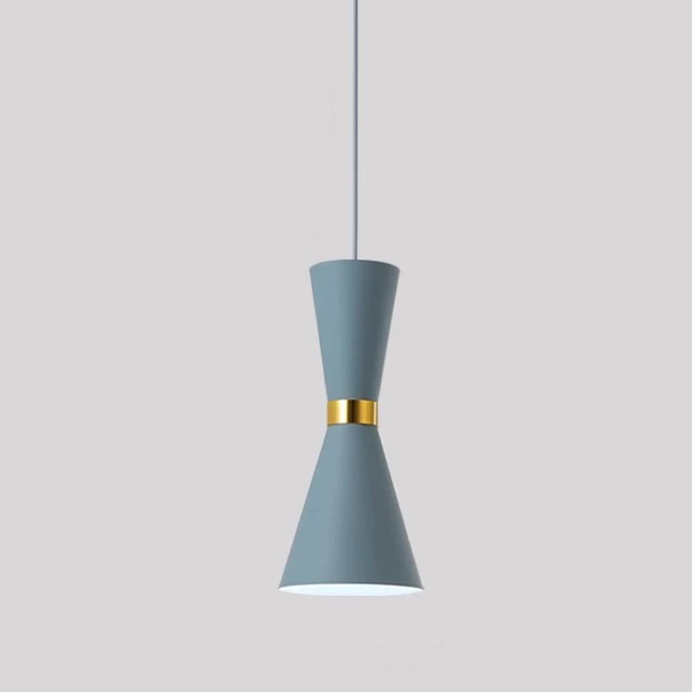 Lampe de chevet à suspendre Macaron en aluminium mat avec abat-jour coloré