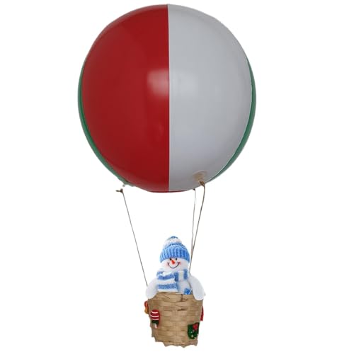 Globo de aire caliente de Navidad – Colgante de PVC y, globo de 30 cm con cesta de 9 x 7,5 cm | Decoración de techo, ventana, guardería, boda, fiesta, cumpleaños y vacaciones para el
