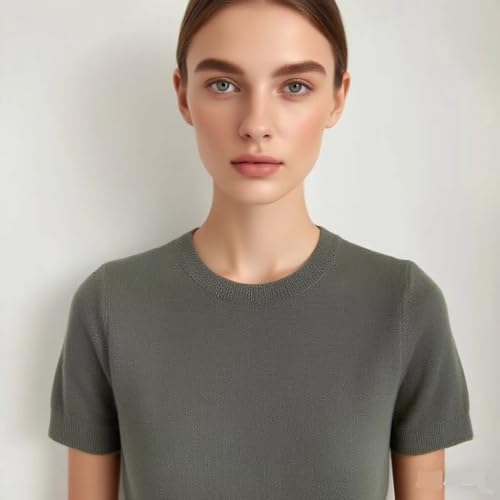 Image of Women's 100% Australian Wool Short Sleeve Base Layer Pullover T Shirt, Lightweight, Casual, Outdoor Travel Style