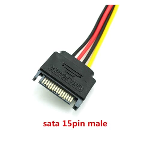 Cable Adaptador SATA 15P Macho a IDE 4Pin 30cm miniatura 2