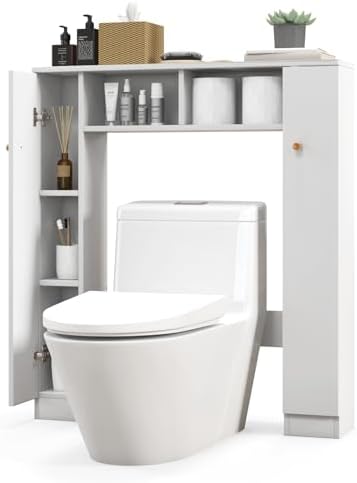 LOKO Over The Toilet Storage Cabinet, Freestanding Above Toilet O...
