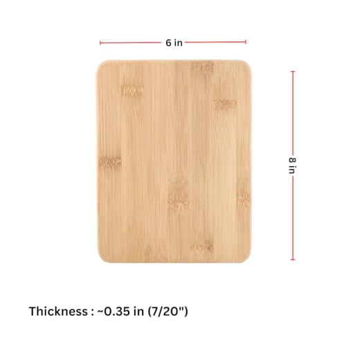 Set de 24 tablas de cortar rectangular 20x15 cm bambú miniatura 3