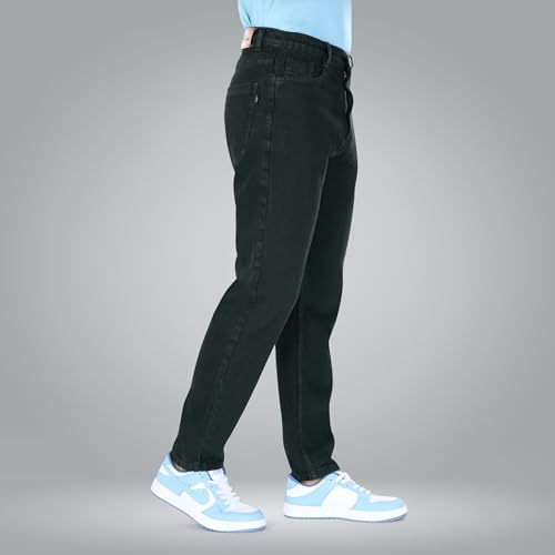Image of Men's Straight Fit Stylish Non Stretch Mid Rise Pure Cotton Crafted with Premium Fabric Relaxed Jeans Available in Variety of Colour