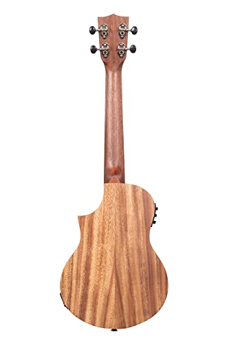 KALA Teak Tri-Top Tenor Ukulele with CUTAWAY & EQ Built-In Pickup and Tuner Padded Gig Bag (Not Included) - Les Beatles, Paul McCartney, John Lennon, RIngo Starr, George Harrison KALA Teak Tri-Top Tenor Ukulele with CUTAWAY & EQ Built-In Pickup and Tuner Padded Gig Bag (Not Included) – Image 4