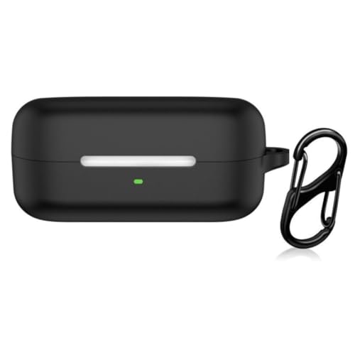 Image of WELFO Case for Sonyy WF-C510 Truly Wireless in-Ear Bluetooth Earbud Headphones, Soft Silicone Protective Portable Scratch Shock Resistant Shell with Carabiner (Black)