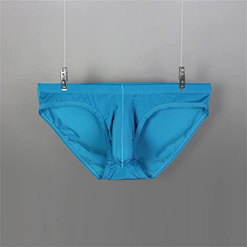 Andongnywell Men's Ice Silk Bullet Breathable Elephant Nose Underwear sexy ice silk sexy Briefs panties 3 Pack4