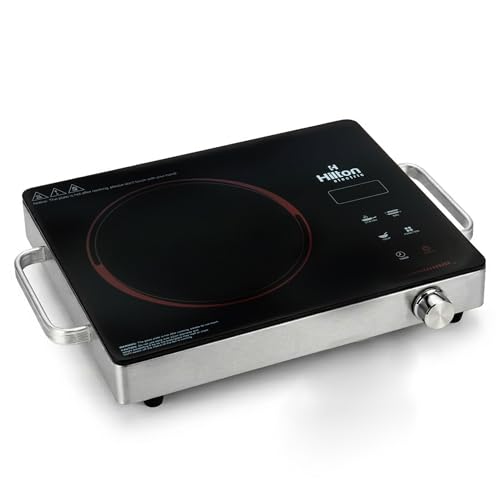Image of Hilton Electric Premium 2200-watt Radiant Infrared Cooktop|3 Preset Functions | Digital Display | Timer Control | Over Heating Protection | Suitable for all Utensils (1 Year Warranty)