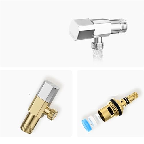 Vanne d'angle G1/2 en laiton avec sortie unique anti-fuite pour WC - 4