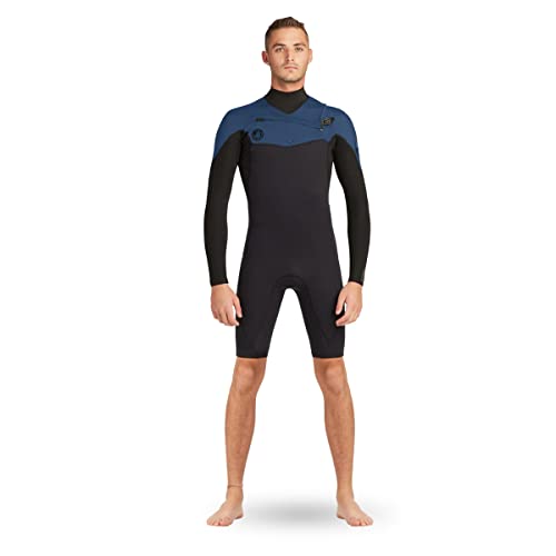Body Glove Men's Phoenix 2mm Chest-Zip Long Sleeve Springsuit Wetsuit (Navy/Black, X-Large)