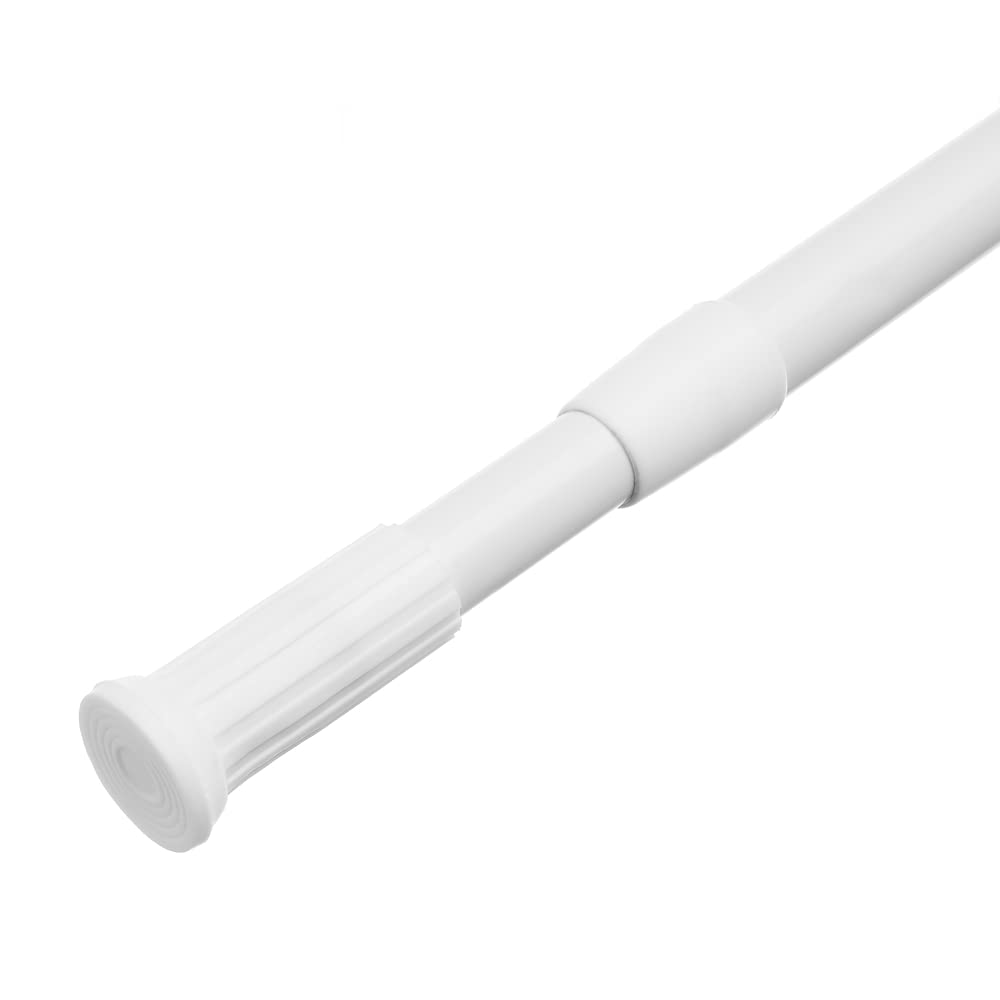 LOLAhome Barra para Cortina de Ducha Blanca de Aluminio de 110 a 200 cm