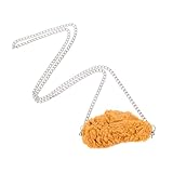 [Kisangel] リアルなフライドチキンシミュレーションペンダントネックレス ファッションアクセサリー 快適装着 ユニークなバーベキュー風デザ