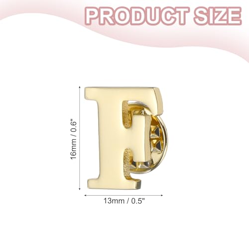 Image of PATIKIL Letter Lapel Pins, Initial Alphabet Collar Pins Letter Brooch Pins for Women Men Shirt Dress Suits