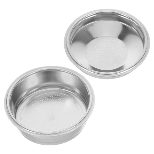 IWOWHERO Cestas para Máquina de Espresso Semiautomática 51Mm Filtro Reutilizable de Acero Inoxidable Pulido para Café Molido Accesorio Dosificador de Café 2 Piezas Compatible Hogar y