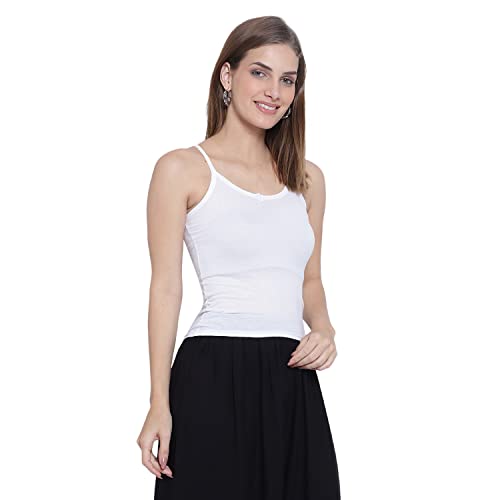 Image of Sky Heights Women Pure Cotton Short Length Camisole /Spaghetti Combo (Pack of 5)