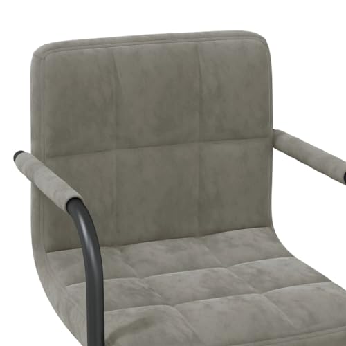 Tabouret de bar velours gris réglable pour éliminer le mal de dos - 8