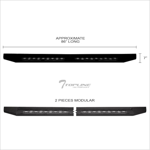 Estribos laterales texturizados negros 7" para Ford F150 F250 F350 miniatura 4