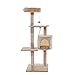 ESTEXO Katzenkratzbaum Kratzbaum Katzenbaum 112 cm Spielbaum XL Kletterbaum für Katzen Kratzmöbel Spielmöbel Beige
