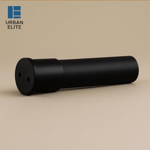 Image of Urban Elite Heavy Curtain Wall to Wall Bracket Black for Stainless Steel Curtain Rod and Wardrobe Rod (Steel)- 2pcs (Black)