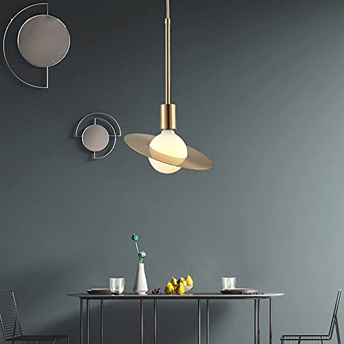Lámpara colgante de latón con cristal artesanal y diseño industrial premium para techo 7