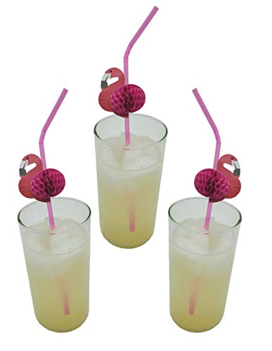 48 pitillos flexibles decorativos rosa miniatura 2