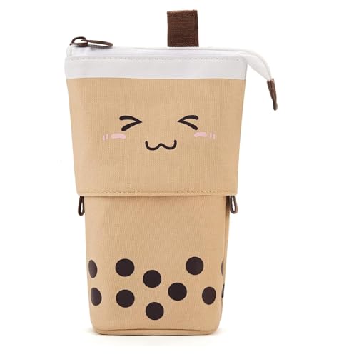 FunBlast Standing Pencil Case, Cute Pencil Pouch for Girls & Boys – Korean Boba Pop Up Stationery, Cosmetic Organizer Box, Pouches for Stationary Boys Kids Women School Students (Brown) (B0DH2BHLLL) Amazon Price History, Amazon Price Tracker