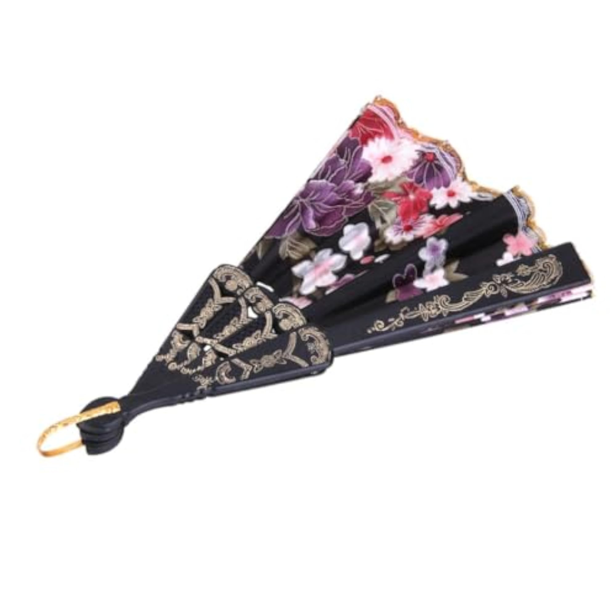 Sweet Flowers Hand Folding Fan for Dancing Parties