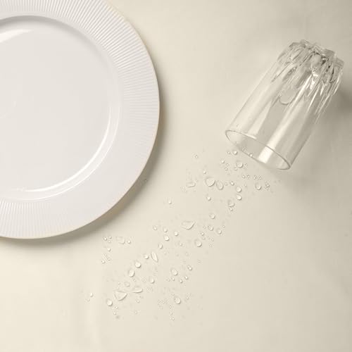 Image of Encasa XO Dining Table Cloth 4 Seater, Satin Table Cover 56 inch Round