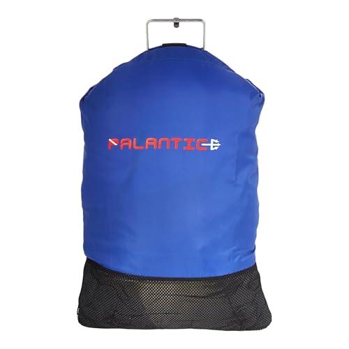 Filet de pêche Palantic bleu avec poignée rigide inox anti-corrosion