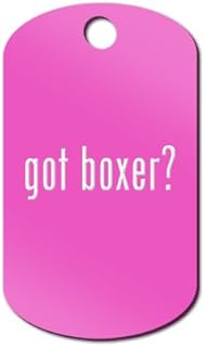 Got Boxer Engraved Keychain/GI Tag Mister Petlife #2 Hot Pink