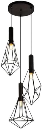 Elegant Lighting Living District Jago 3-Light Transitional Metal Pendant in Black