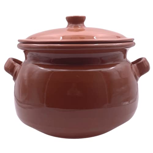 Extra Large Terracotta Cooking Pot with Lid 7l
