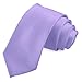 Mens Lavender Tie Solid Necktie 3.15