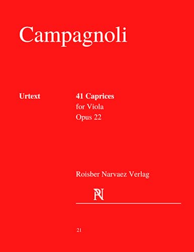 41 Caprices Campagnoli Alto Urtext pour progresser vite