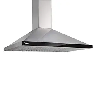 Glen 60cm 1000 m3/h Wall Mounted Chimney (6054 TS, Baffle Filter, Touch Control Sensor, Silver)