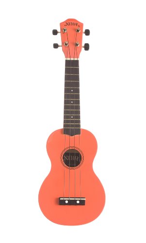 Ukulele Noir By Baton Rouge – orange hochglanz mit Tasche - Les Beatles, Paul McCartney, John Lennon, RIngo Starr, George Harrison Ukulele Noir By Baton Rouge - orange hochglanz mit Tasche