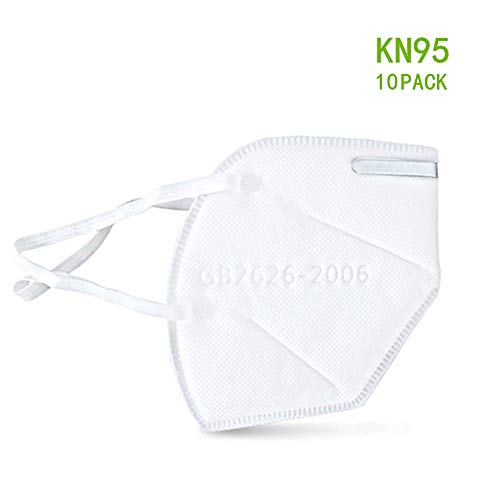 Mascarillas Facial Máscaras KN95 Antipolución Reutilizables con Máscara Protectora de Cinturón Ajustable Contra Máscara No Tejida de alta Densidad Respiradores 10PCS