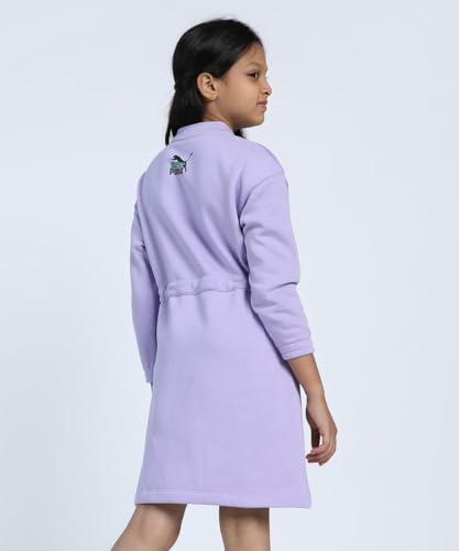 Image of Puma Girl's Cotton Classic Knee-Length Dress