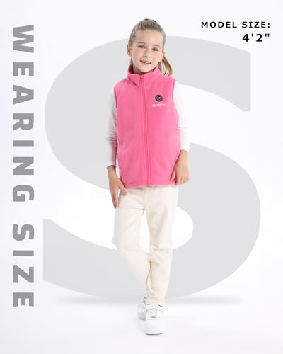 Image of Venustas Kids Heated Fleece Vest with Battery Pack Included, Warmer Youth Electric Heating Vest for Girls