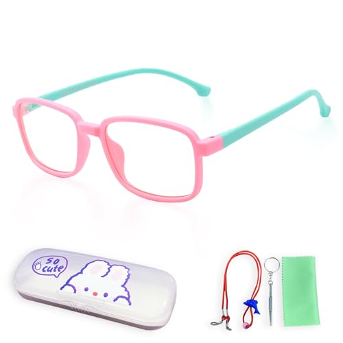 Image of Ultra-Light Blue Light Blocking Glasses with Case for Kids and Teens,Anti Eyestrain &UV400