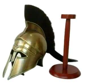 Casque Corinthien Grec Médiéval Avec Plume Rouge – Réplique Chevalier Spartan En Acier