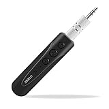 Bluetooth Receiver, Bluetooth Adapter,Portable Wireless Bluetooth Aux Headphones Adapter with Clips Design, Hands-Free Audio Car Kits with 3.5mm Jack Stereo Output