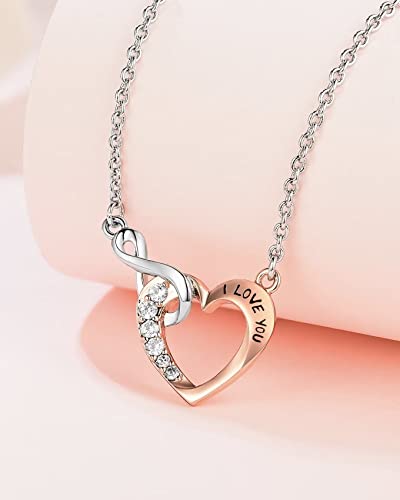 Fulcol Infinity Heart Necklace Mother Day Gift For Mom Valentine's Day Gift For Wife Girlfriends #TOP5
